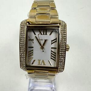 Michael Kors Women Watch Emery Three-Hand Gold-Tone Stainless Steel MK4643 NEW